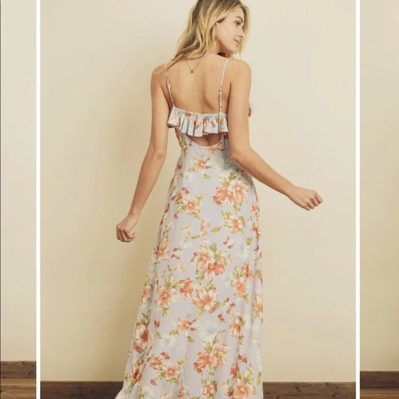 summer ruffle floral maxi dress - Picture 3 of 5